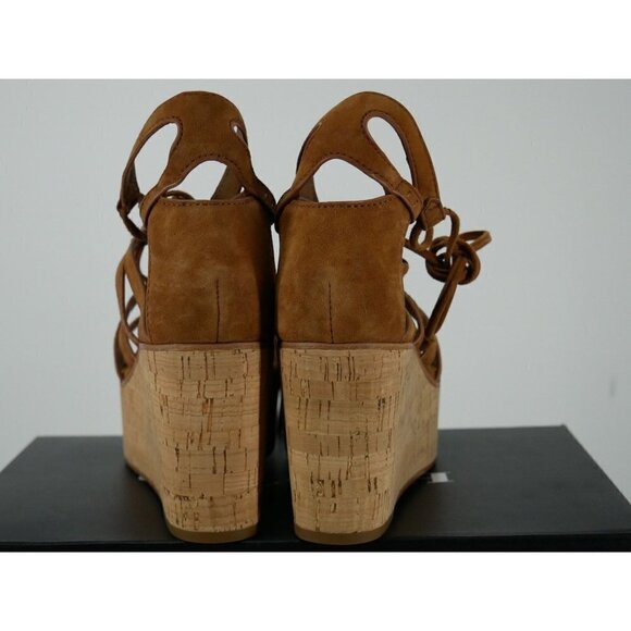 NWT FRYE Heather Gladiator Wedge Platforms Cognac 7 - Picture 4 of 6